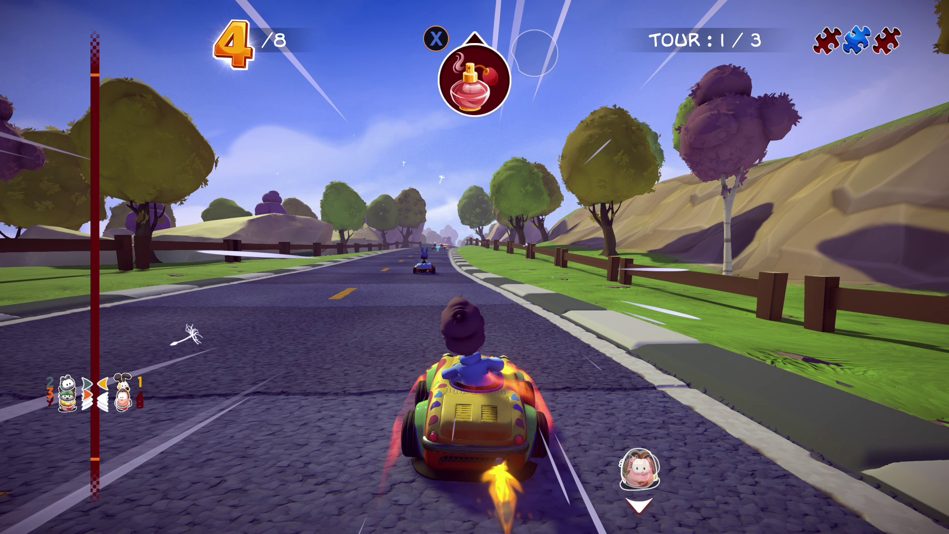Скриншот *Garfield Kart - Furious Racing [PS4] 5.05 / 6.72 / 7.02 [EUR] (2019) [Английский] (v1.00)*