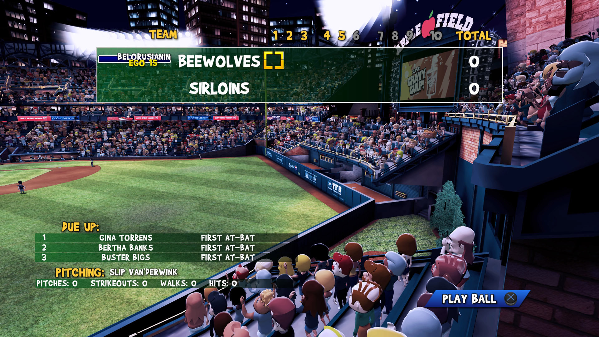 Скриншот *Super Mega Baseball [PS4] 5.05 / 6.72 / 7.02 [USA] (2014) [Английский] (v1.03)*